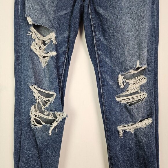 American Eagle Distressed Hi-Rise Jegging 0 Regular - Picture 2 of 10